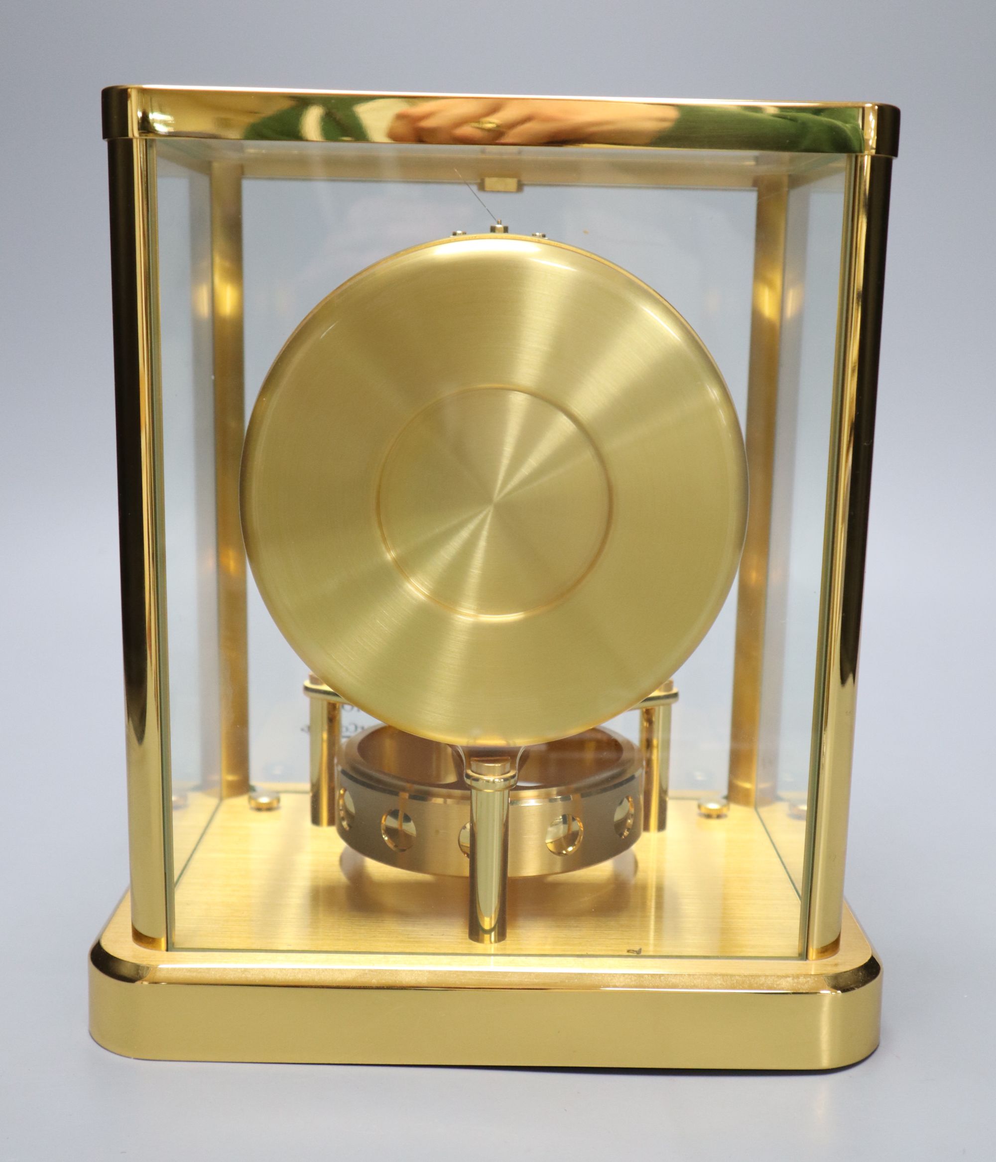 A Jaeger Le Coultre atmos clock, width 20cm height 23cm